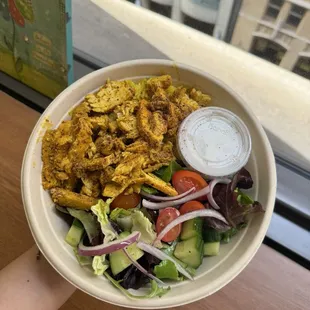 Chicken shawarma rice bowl