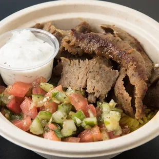 Lamb and Beef Rice Bowl