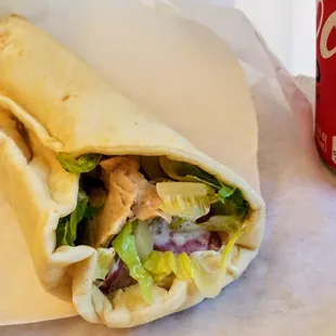 Chicken gyro wrap
