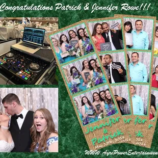 a collage of photos taken at a party