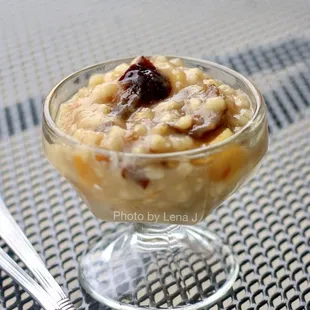 Noah's pudding (ashure) ($4.50) - dessert with chickpeas, wheat berries, dried figs, apricots, and rose water. Good!