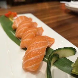 Salmon Nigiri (always a favorite)