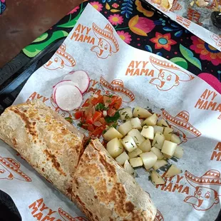 Chorizo burrito breakfast