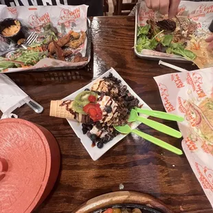 Sizzling Fajitas, Ice Cream, Fried Shrimp, Salmon