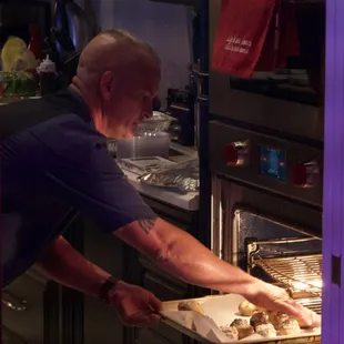 Everything baked and prepared in my kitchen so  food kept coming, hot and fresh!