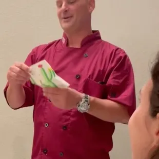 Chef Nate helped us pick out the location for our next trip out of a hat.