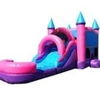 4 in 1 Pink Castle Combo with pool