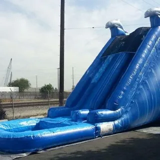27 ft Blue Dolphins water slide