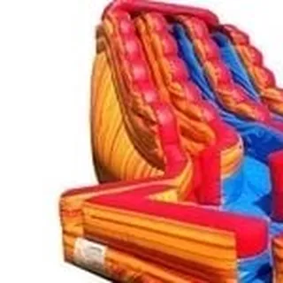 22ft Fire Marbel Double Lane Water Slide
