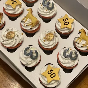 a box of cupcakes