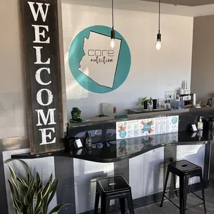a view of the counter area