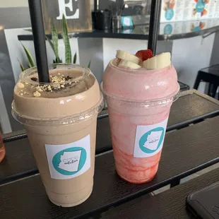 reese&apos;s shake and strawberry banana shake
