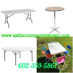 Phoenix table and chair rentals