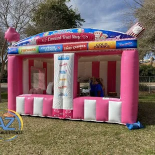Inflatable Treat Shack for Cotton Candy, Popcorn, and Snow Cone Machine Rental