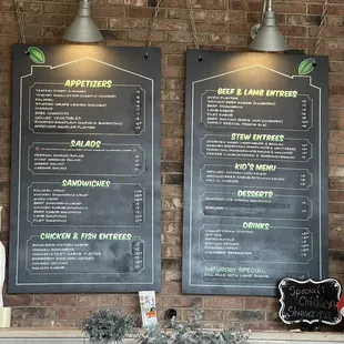 Wonderful menu
