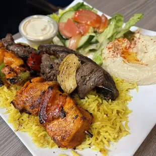 Chicken and Filet Kabob Entree