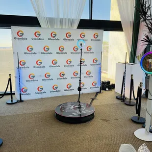 Our 360 booth along with the ring roamer booth, Super Bowl