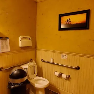 a bathroom with a toilet and sink