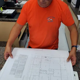 We can scan and print blue prints in the same day