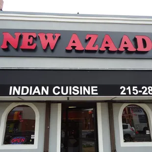 the front of the restaurant