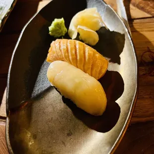 Hokkaido scallop and seared salmon