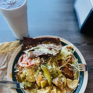Enchiladas de Mole with Asada