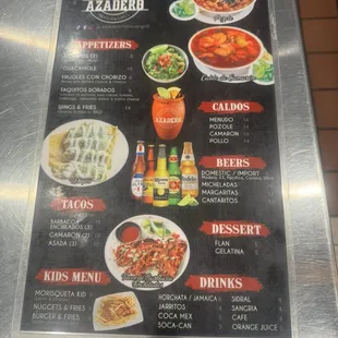 Menu front