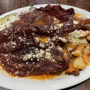Enchiladas Mexicanas Plate w/Cesina $18 plus ($4 cesina)