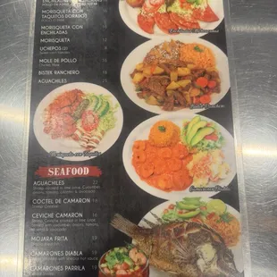 Menu back