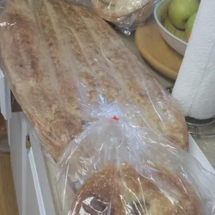 Large bread $2.99. 2 really large slices or loaves of bread.