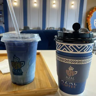 Blue Tea latte and Azal latte, both were fantastic!