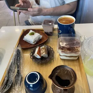 Turkce coffee and Yemini tea