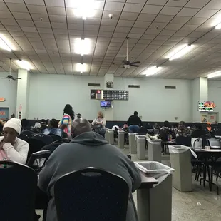 Just your typical Bingo Hall with a smoking and non smoking sections, and a concession stand that sells beer!