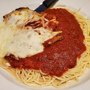 Veal parmigiana.