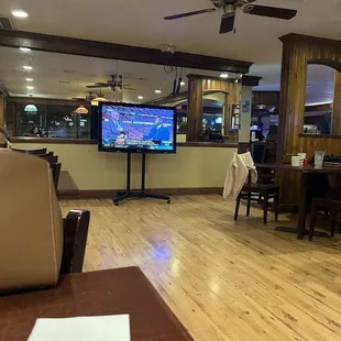 TV in the sitting area (Monday Night Football!)
