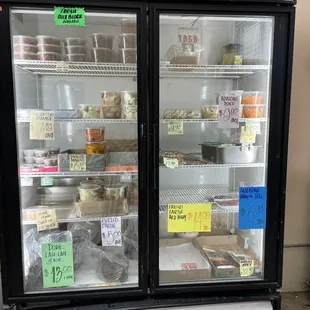 a refrigerator full of food