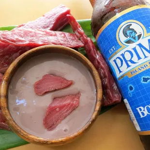 Azama Dry Aku put INTO da&apos; poi bowl... das&apos; da&apos; odda&apos; ono way fo&apos; grine&apos; &apos;em, cuz!