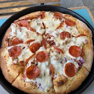 Pepperoni, Sausage and Onion
