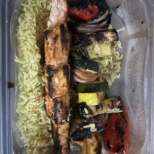Salmon Kebab Platter Grubhub Delivery