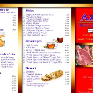 Latest Azhar Menu