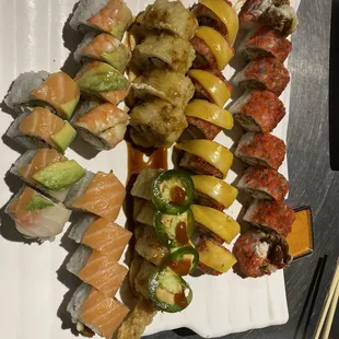 Wildcat Roll, Azian Rainbow, Cowgirl Roll, Vegas Roll, Super Tiger Roll
