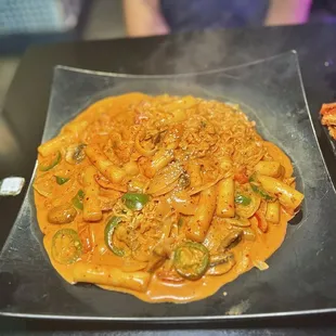 Spicy Carbonara Rice Cake ($20)