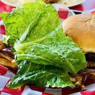 Cheeseburger and fries