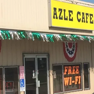 Free Wi-Fi!    AZLE CAFE.    Friday afternoon, try the TX sized Chicken fried STEAK, tremendous value for a $8.99