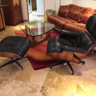 Eames Lounge Chair, by Charles and Ray Eames for Herman Miller.  I bought this one at AZModern, my favorite Store in Tucson.