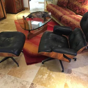 Eames Lounge Chair, by Charles and Ray Eames for Henry Miller.  I purchased it at AZModern.