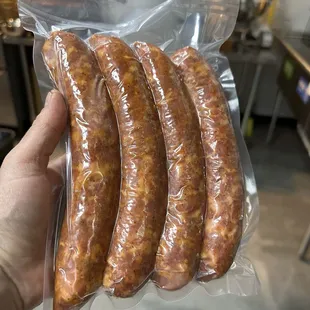 This is our sausage we make in house for soups, pizzas and to sale by the pound.