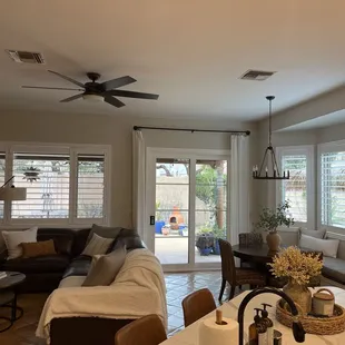 Family room shutters