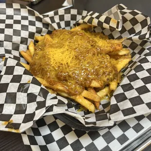 Chili cheese fries!!  Yum