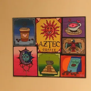 a variety of coffee related items